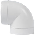 Vent Systems 5" inch Elbow 90 degree Duct Pipe Connector Flexible Round Tube Ventilation Hose ABS Plastic 125 mm - size: 5''
