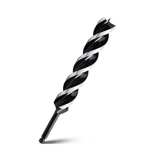 1-1/2" x 12" Auger Drill Bit for Wood,Hex Shank Tri Flute Drill Bit - size: 1-1/2"x12"