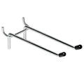10 Pcs Pegboard Hooks, 6 Inch Peg Board Hooks, Pegboard Pegs Accessories with Rubber Tipped, Double Peg Hook Fit 1/4” Hole, Heavy Duty Tool Utility Hook for Hanging Tools, Bags and More