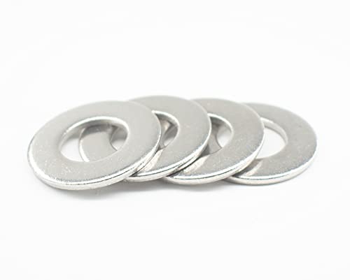 1/4" Stainless Flat Washers 100 Pack Made of 18-8 (304) Stainless Steel…… - color: Silver, size: 1/4"