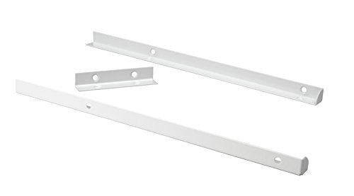 ClosetMaid SuiteSymphony Top Shelf Support Bracket Kit, Add On Accessory, Shelf Hardware Set, for Top Shelf, Pure White