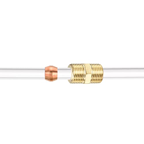 PATIKIL 8mm (5/16 Inch) Tube OD Compression Sleeves Ferrules, 5 Pack Copper Ferrule Fitting Compression Fitting Assortment Kit for Air Water Gas - size: 8mm