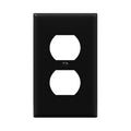 ENERLITES Duplex Receptacle Outlet Wall Plate, Size 1-Gang 4.50" x 2.76", Unbreakable Polycarbonate Thermoplastic, 8821-BK, Black - color: Black, size: Standard Size