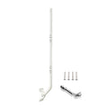 CEKAY J-Pole Mount for Antenna & Weather Station, 1.25 x 49.75 in, White - size: 49.75"