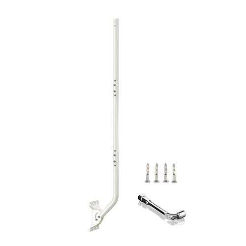 CEKAY J-Pole Mount for Antenna & Weather Station, 1.25 x 49.75 in, White - size: 49.75"