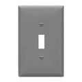 ENERLITES Mid-Size Toggle Light Switch Wall Plate Cover, 1 Pack, Gray - color: Gray, size: Mid-Size