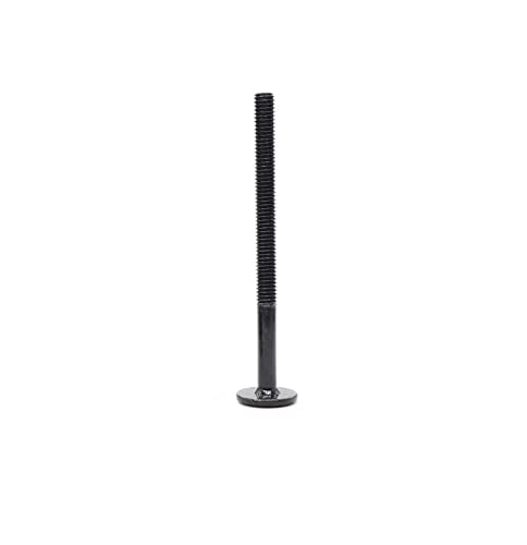 10 Pack 1/4"-20 x 100mm Joint Connector Bolts Screws, Hex Socket Head, Black, Half Thread, 4 Inches Long