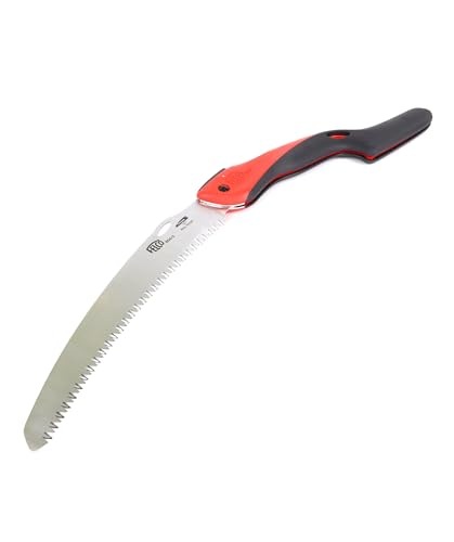 FELCO 604 Folding Pruning Saw –Curved Pull-Stroke Saw for Tree Trimming & Elevated Cut | Tree Branch Cutter | Folding Handsaw with Chrome-Plated 10" Blade, Non-Slip Handle, Blade Lock, Swiss Precision