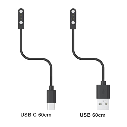 Vancle 2 Pack VeryFit Smartwatch Charger Cable, Magnetic USB Charging Cable for Veryfit Smart Watch ID205L, ID205U, IDW28, ID207, IDW13, IDW15, IDW19, ID208 Plus, ID208BT, ID206 and More