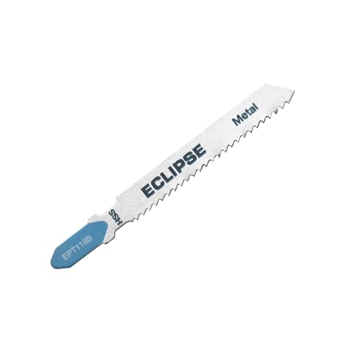 Eclipse Professional Tools EPT118B 12 TPI Metal Fine Cut Jigsaw Blade, Silver, 75 mm, Set of 5 Pieces