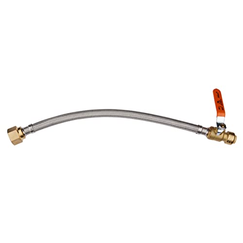 1piece EFIELD 12"L Push-fit Valve Water Heater Connector,3/4"FIP x 1/2" - size: 12 Inch, style: 1/2''x3/4''