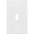 TG Mid-Size Screwless Toggle Light Switch Cover Plate, 1 Pack, White - color: White, size: 1 Gang