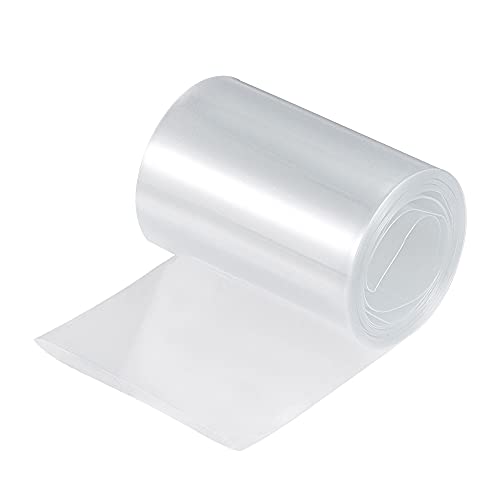 MECCANIXITY PVC Heat Shrink Tubing 48mm Dia 75mm Flat 10Ft Clear - color: Clear, size: 48mmx75mmx3m