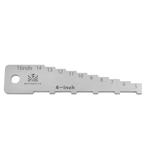 The 4" Brake Pad Measuring Tool,Brake Drum Wear Detection Gauge in 16nds - size: 4"-16nds