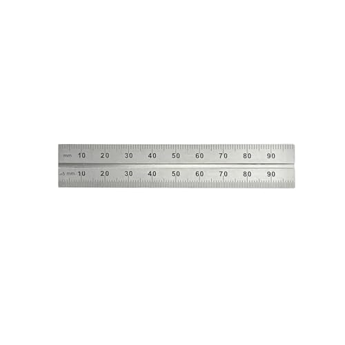 PEC Tools Double Square, 100mm Blade, Metric Graduation, Cast Iron Head - color: Graduation: Metric (mm/0.5mm/mm/0.5mm), size: 4"