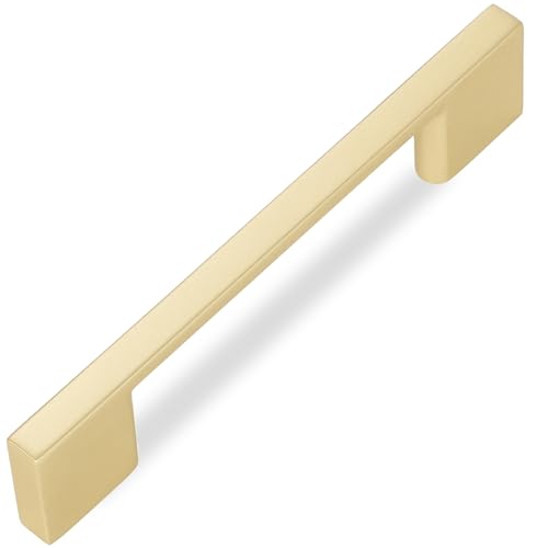 10 Pack 3-3/4 Inch(96mm) Cabinet Pulls Brushed Gold Kitchen Cabinet Handles Zinc Alloy Drawer Pulls Solid Cabinet Hardware - color: Brushed Gold, size: 3-3/4'' Hole Center(96mm)