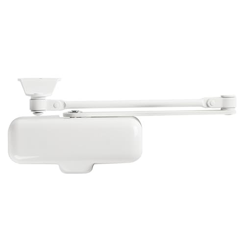 Light Duty Residential Hold Open Door Closer, ADA, Matte Black (White) - color: White