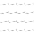 16 Pack Heavy Duty Tube Slatwall Shelf Brackets, Metal Tubular Slat Wall Brackets with Lip, Slatwall Accessories for Garage, Retail, and Home Storage - size: 14 Inch, style: White