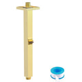 Enga Brass 12 Inch Ceiling Mount Shower Arm and Flange, Square Rain Shower Head Arm, Brushed Gold - color: Brushed Gold, style: 12 Inch