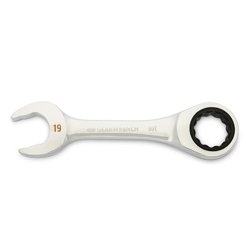 GEARWRENCH 19mm 90-Tooth 12 Point Stubby Combination Ratcheting Wrench | 86849 - style: 19mm