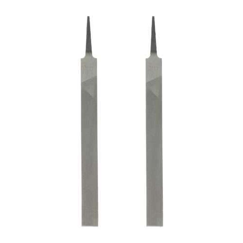 HARFINGTON 2pcs Flat Medium Cut File 8" Double Cut Teeth High Carbon Steel Hand Rasp File without Handle for Metal Wood Deburring Removing - size: 8", style: Medium
