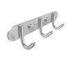 Towel Hook Rack Brushed Nickel 8-Inch Coat Hook Rail Wall Mounted with 3 Hooks, Durable Wall Hangers for Bedroom, Bathroom, Foyer, Hallway (304 Stainless Steel) - size: 3R hooks