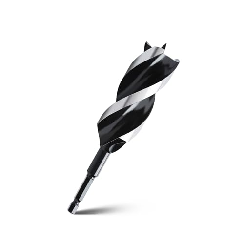 1-1/4" x 6" Auger Drill Bit for Wood,Hex Shank Tri Flute Drill Bit - size: 1-1/4"x6"