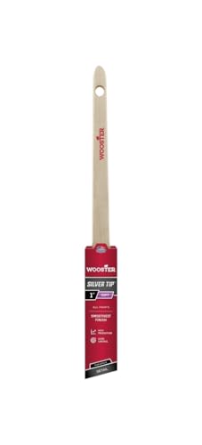 Wooster Silver Tip 1 in. W Angle Polyester Blend Trim Paint Brush