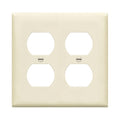 Enerlites 8822-LA Duplex Receptacle Outlet Wall Plate, Standard Size 2-Gang, Polycarbonate Thermoplastic, Light Almond - color: Light Almond, size: Screw