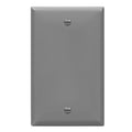 ENERLITES 8801-GR Blank Cover Wall Plate, Size 1-Gang 4.50" x 2.76", Polycarbonate Thermoplastic, 8801-GY, Gray, Screw - color: Gray, size: Standard
