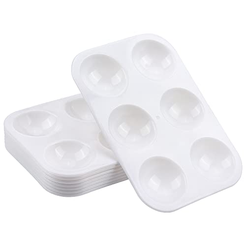 Tamaki 8 PCS Plastic Paint Tray Palettes, White - color: 8 Pcs