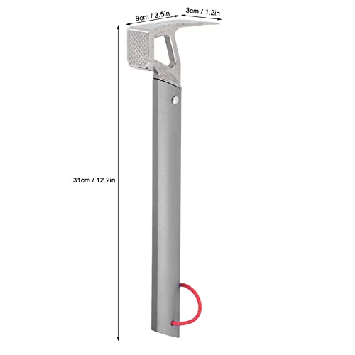 Camping Claw Hammer, Multi-Functional Tent Stake Hammer Portable Stainless Steel Ox Horn Head Tent Stake Hammer with Aluminium Handle for Camping Hiking Backpacking Gardening