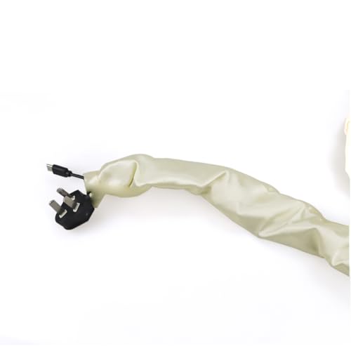 2 Pack Satin Fabric Cord Cover Wire Cord Cover for Lamps Light Fixtures Lighting Wires Cable Management Hides Cables 6 Feet and 4 Feet Cable Sleeve