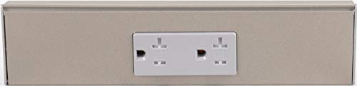 Task Lighting TR Series Angle Power Strip, 9 inch, 1 Dual Receptacles, Satin Nickel - color: Satin Nickel, size: 9 Inch