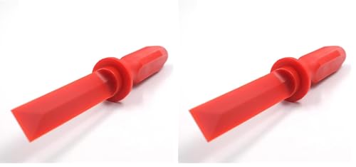 CKAuto Non-Marring Super Grip Plastic Chisel Scraper, Wheel Weight Remover,Red (Pack of 2) - size: 5 inches x 1.73 inches (Pack of 2)