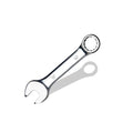 10 mm Metric Stubby Combination Wrench, CR-V Steel with Mirror Polish, 12-Point Design, 15-Degree Offset, Perfect for Auto Repair, Household, Car & Truck Emergency - size: 10 mm