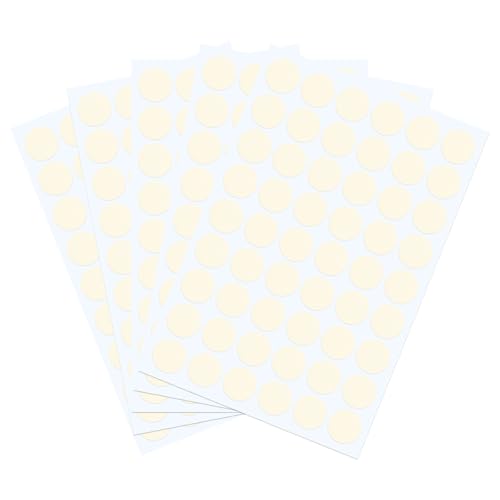 PATIKIL 270 Pieces Screw Hole Stickers, 5 Sheet Self-Adhesive Waterproof PVC Wood Grain Sticker for Screw Holes Wall Cabinets Desk Repairing, Beige, 21mm/0.83 Inch - color: Beige