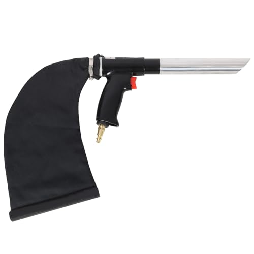 2-in-1 Pneumatic Air Vacuum & Blow Gun Kit with Dust Bag, Air Blow Gun Vacuum Tool for Dust Cleaning, Inflation & Workshop Use, Includes Aluminum Tube, L‑Shaped Hose, Brushes & 1/4‑18 NPT Fitting