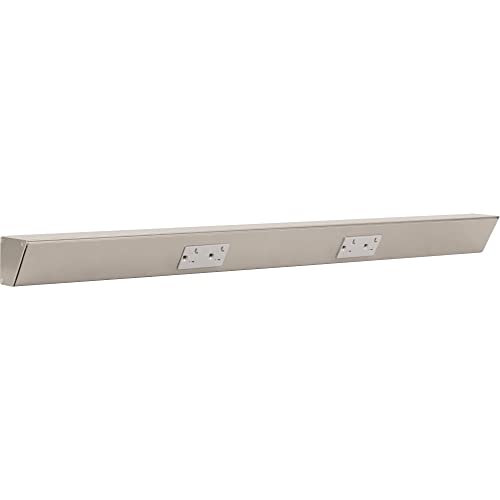 Task Lighting TR Series Angle Power Strip, 30 inch, 2 Dual Receptacles, Satin Nickel - color: Satin Nickel, size: 30 Inch