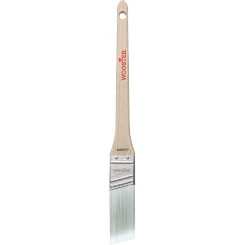 Wooster Silver Tip 1 in. W Angle Polyester Blend Trim Paint Brush