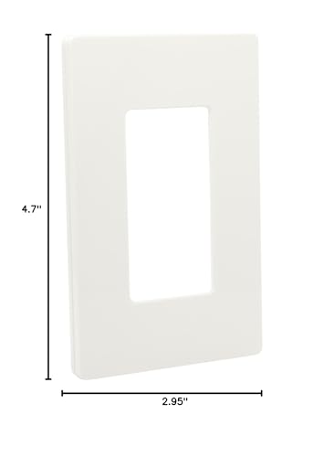 Lutron Claro Light Switch Cover Plate, 1 Gang Wallplate, Gloss - color: White, size: 1 Pack