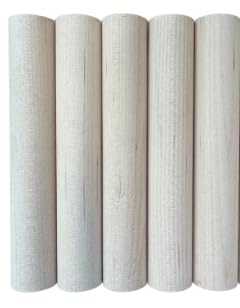 Wooden Dowel Rods, 1 x 6 Inch, 10 Pack, Unfinished Hardwood Sticks for Crafts (10)