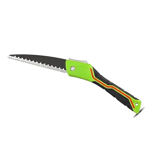 10" Folding Pruning Saw SK5 Steel Quick Cutting Saw for Gardening, Tree Trimming, Camping, Biking & Backpacking, Teflon-Coated Blade