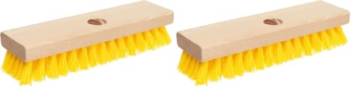 Deck Scrub Brush Head 7.87" - Heavy Duty Concrete & Wooden Deck Scrub Brush with Hard Nylon Bristles (Pack of 2) - size: 7.87" (Pack of 2)