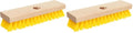 Deck Scrub Brush Head 7.87" - Heavy Duty Concrete & Wooden Deck Scrub Brush with Hard Nylon Bristles (Pack of 2) - size: 7.87" (Pack of 2)