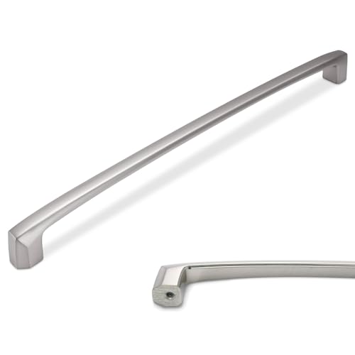 10 Pack 10 inch(254mm) Brushed Satin Nickel Kitchen Cabinet Handles Cabinet Pulls Sliver Drawer Pulls Kitchen Cabinet Hardware Handles Dresser Handles - color: Brushed Satin Nickel, size: 10'' Hole Center(254mm)