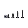620 Pcs M3 Wood Screws Kit, Phillips Flat Head Small Screw Set - color: Black, size: #4--620PCS