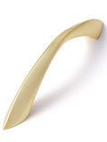 Brushed Gold Cabinet Pulls 3-3/4 Inch Arch Twisted Brass Handles Drawer Kitchen Cupboard Bathroom Dresser Cabinet Hardware Zinc Alloy 10 Pack - color: Brushed Gold, size: 3.75 inch Hole Centers
