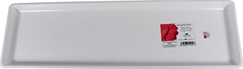 Root & Vessel 10242, White, Countryside Flower Box Tray, Medium (22.25” x 6.5”) - color: White, size: 22.3" x 6.5" x 1"