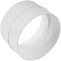 4 Inch Duct Connector - Round White Plastic Vent Pipe Connector, Extender - Flexible Dust Hose or Straight Dryer Pipe Coupling and Extension - HVAC Intake/Exhaust Ventilation Fitting Adapter - size: Ø 4" Inch - 1Pack